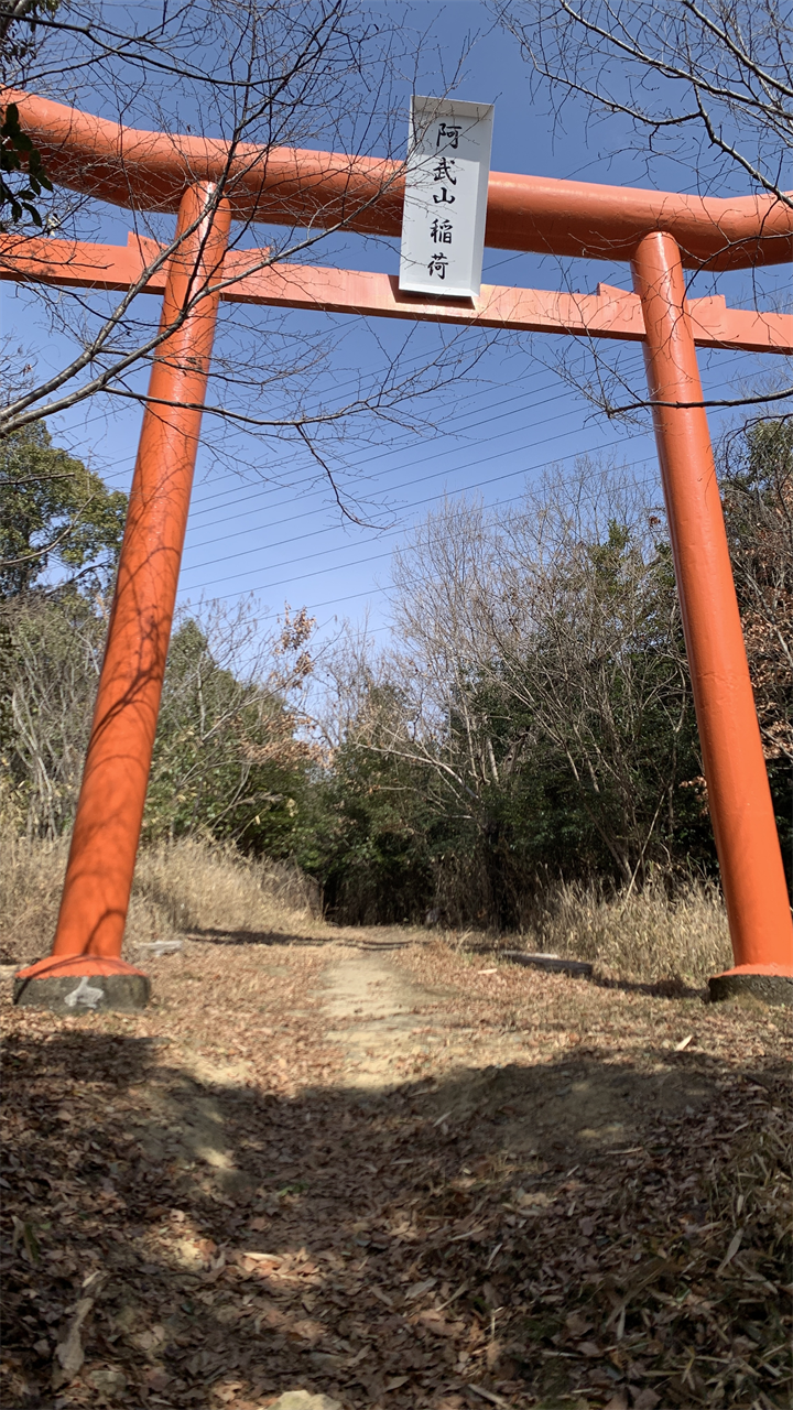 20250222箕面市目指してUターン_阿武山稲荷鳥居