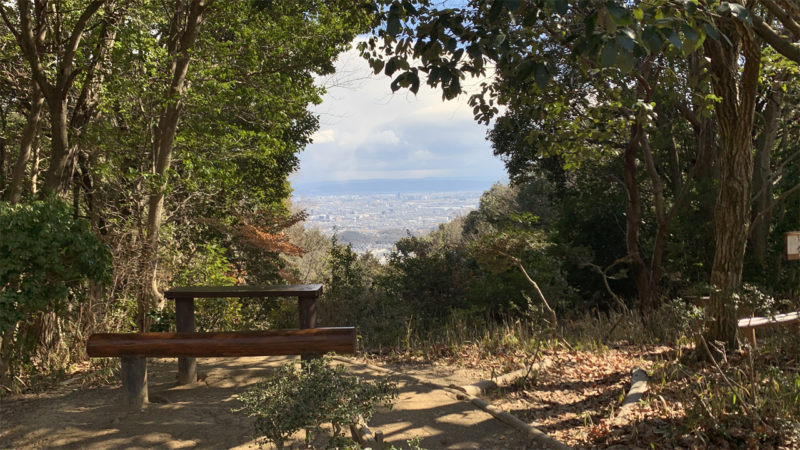 20250222箕面市目指してUターン_阿武山山頂2