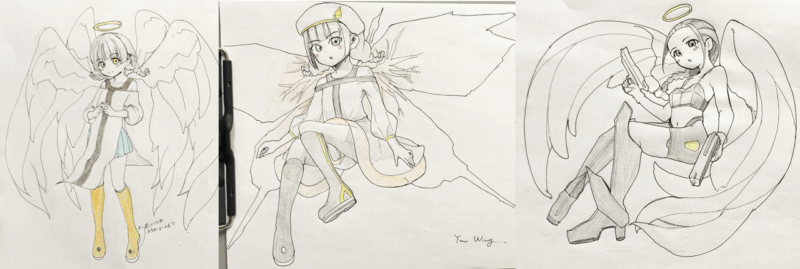 20250430Pixiv企画YourWings_肩の力を抜いた3枚