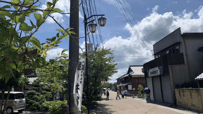 20250719関ケ原鍾乳洞へ_醒ヶ井宿の景色
